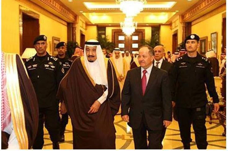 وێنه‌ و ڤيديۆ.. پادشا و ميره‌كانى سعووديه‌ پێشوازى له‌ بارزانى ده‌كه‌ن